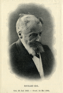 105046 Portret van Richard Hol, geboren Amsterdam 23 juli 1825, directeur van de Muziekschool te Utrecht, directeur van ...